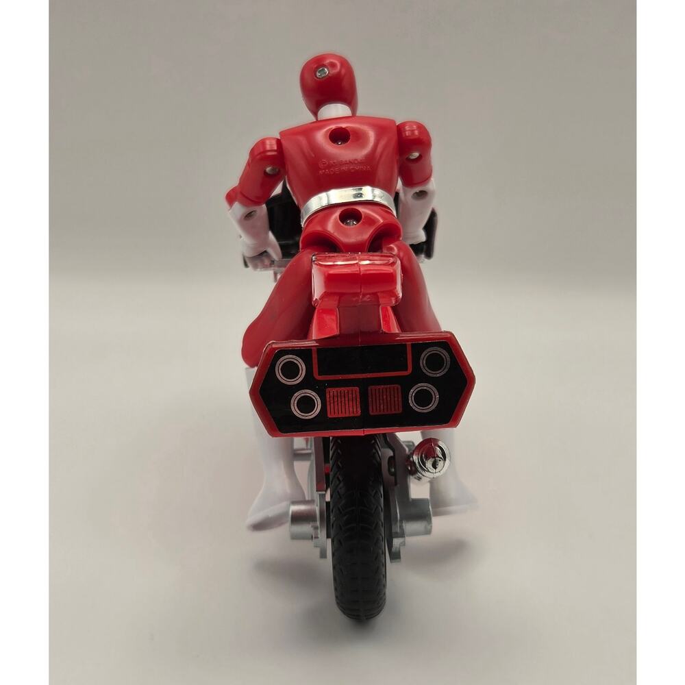 Bandai 1993 Red Power Ranger With Motorcycle With Kickstand Excellent Condition - Picture 4 of 9